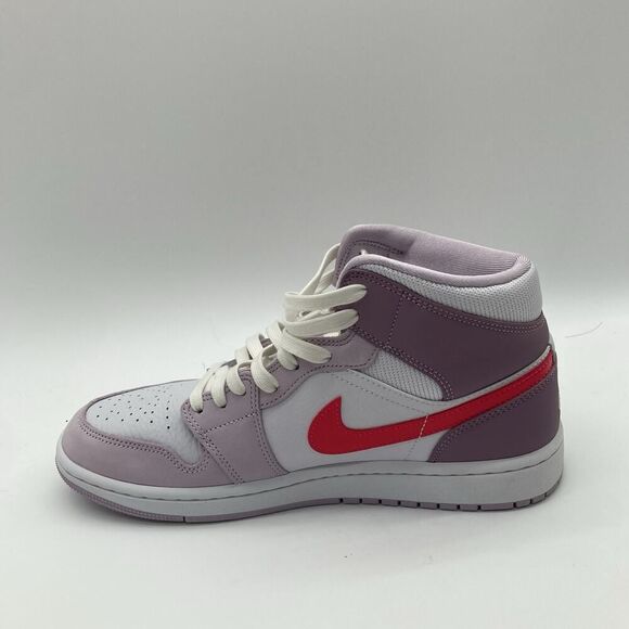 Womens Size 10.5 Nike Air Jordan 1 Mid White Basketball Shoe Sneaker DR0174-500 - Picture 5 of 11